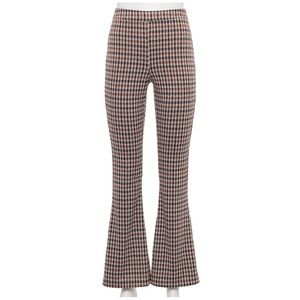 NWT SO Pull On Flare Leg High Rise Pants Brown & Black Juniors Size XS